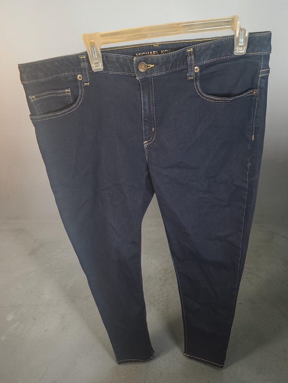 Michael Kors Wimens Izzy Navy Skinny Jeans with Contrast Stitching